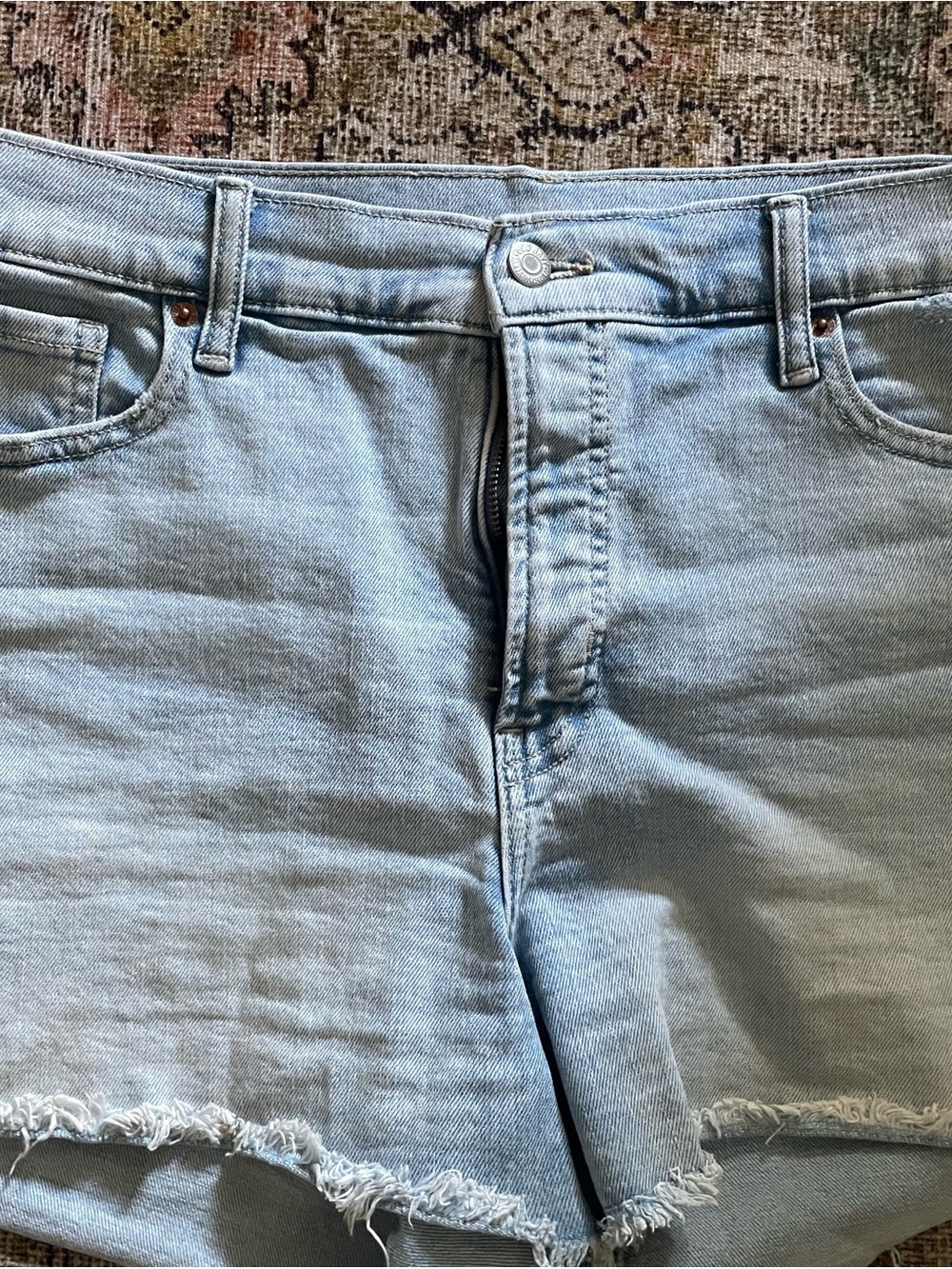 Light Blue Denim Cutoff Shorts - Womens Jeans